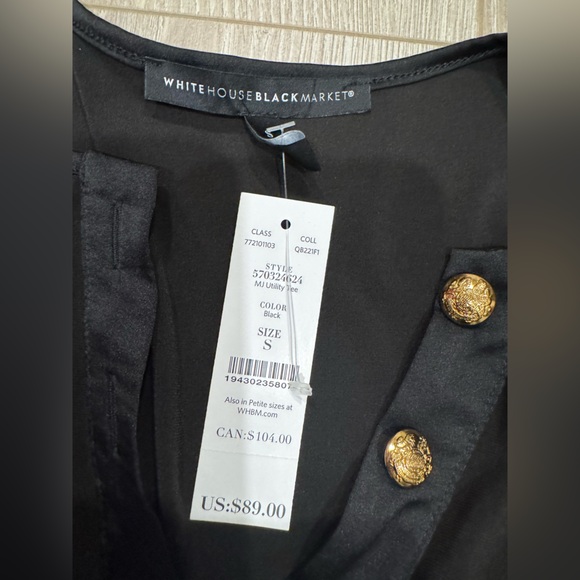 WHBM Buttoned Utility Blouse - Picture 2 of 5
